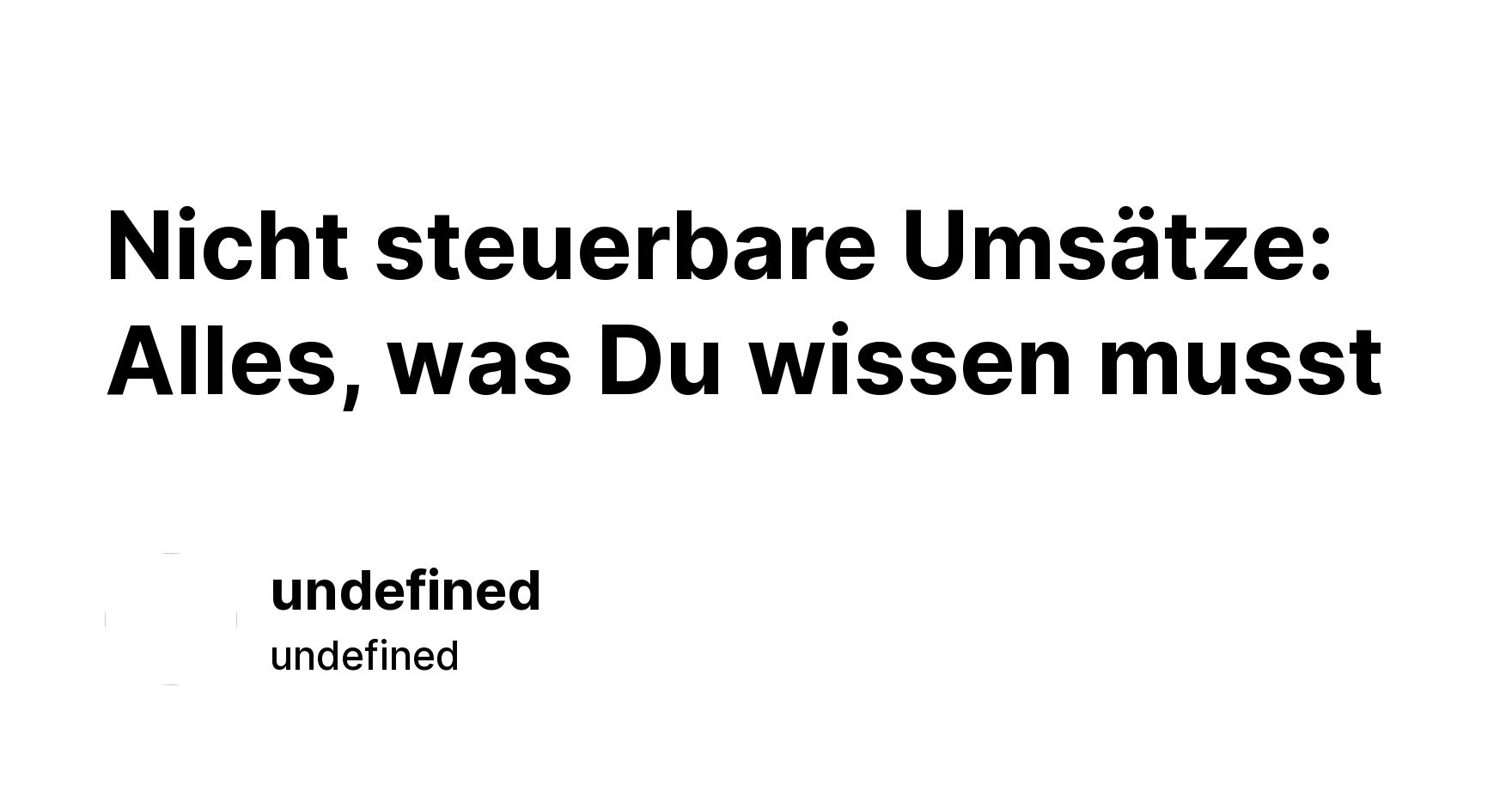 Nicht steuerbare Umsätze Alles, was Du wissen musst ikas